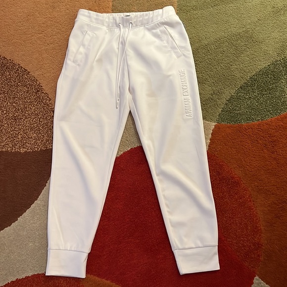 Armani Exchange Pants - Armani Exchange sweatpants white